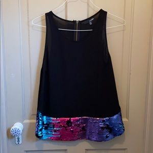 Black Top with Sequins